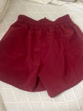 Lululemon Women's Elastic-Waist Red Shorts